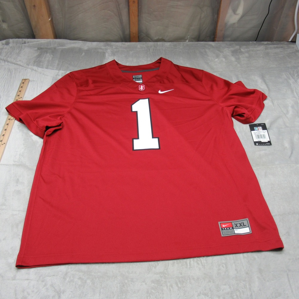Nike Shirt Men XXL Red Jersey #1 Stanford Cardinal Untouchable Football $105 NEW